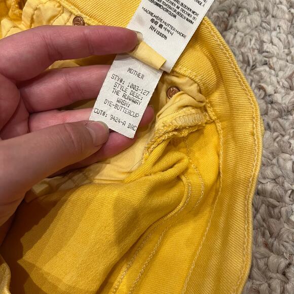 Mother The Runaway Pop Yellow Flare Jeans Sz 28 Casual Denim - Picture 11 of 11